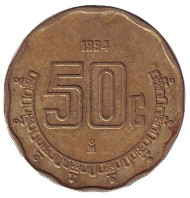 Монета 50 сентаво. 1994 год, Мексика. Монета 50 сентаво. 1994 год, Мексика.