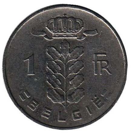 Монета 1 франк. 1950 год, Бельгия. (Belgie)