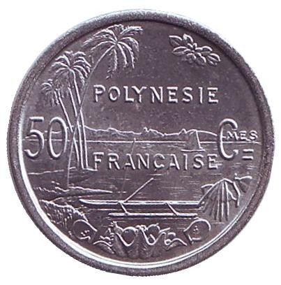 Монета 50 сантимов. 1965 год, Французская Полинезия.
