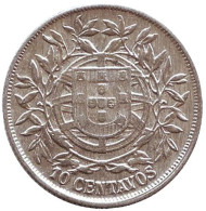 Монета 10 сентаво. 1915 год, Португалия.