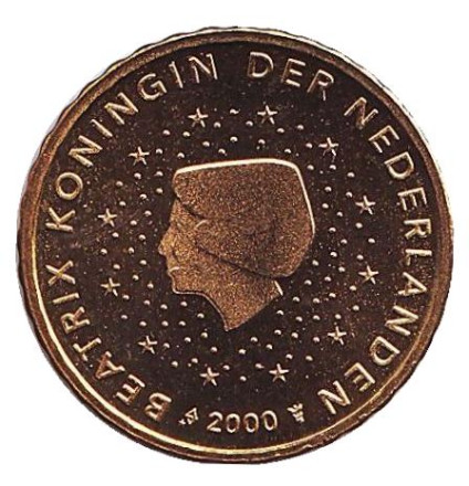 Монета 10 евроцентов. 2000 год, Нидерланды.