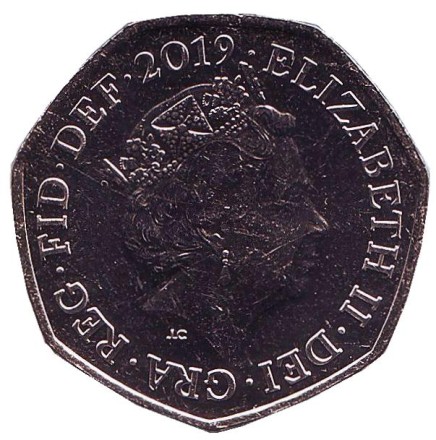 Монета 50 пенсов. 2019 год, Великобритания.