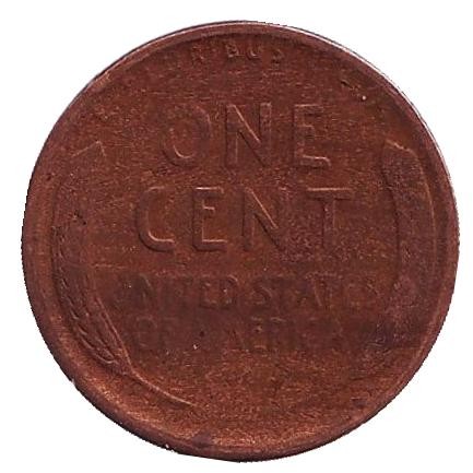 Монета 1 цент. 1921 год (S), США. Линкольн. Монета 1 цент. 1921 год (S), США. Линкольн.
