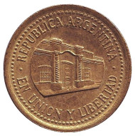 Монета 50 сентаво. 2010 год, Аргентина. (Прямой хвостик у "2") Здание администрации провинции Тукуман. Монета 50 сентаво. 2010 год, Аргентина. (Прямой хвостик у "2") Здание администрации провинции Тукуман.