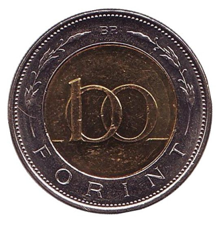 Монета 100 форинтов. 2017 год, Венгрия.