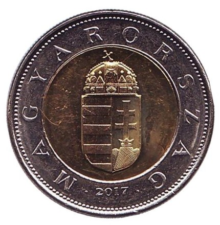 Монета 100 форинтов. 2017 год, Венгрия. Монета 100 форинтов. 2017 год, Венгрия.