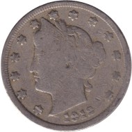 Монета 5 центов. 1912 год, США. (Без отметки монетного двора). Монета 5 центов. 1912 год, США. (Без отметки монетного двора).
