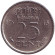 Монета 25 центов. 1948 год, Нидерланды.