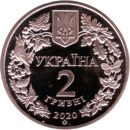 Монета 2 гривны. 2020 год, Украина. Совка роскошная.
