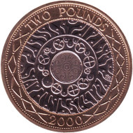 Монета 2 фунта. 2000 год, Великобритания. BU.
