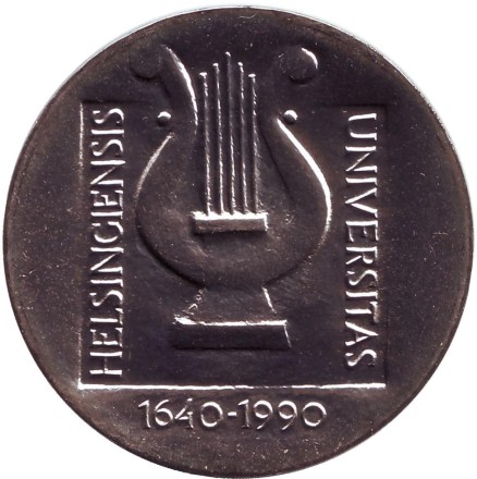 Монета 100 марок. 1990 год, Финляндия. 350 лет Хельсинкскому университету. Монета 100 марок. 1990 год, Финляндия. 350 лет Хельсинкскому университету.