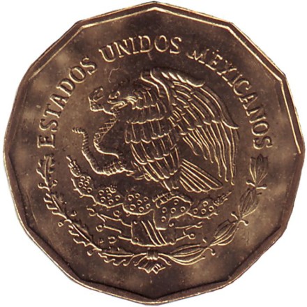 Монета 20 сентаво 1997 год, Мексика. UNC.