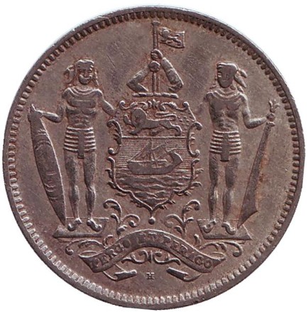 Монета 5 центов. 1927 год, Северное Борнео. (Британский протекторат).