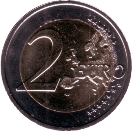 Монета 2 евро. 2021 год, Люксембург. Монета 2 евро. 2021 год, Люксембург.