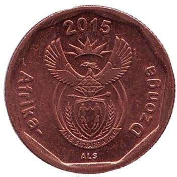 Монета 10 центов. 2015 год, Южная Африка. Лилия. Монета 10 центов. 2015 год, Южная Африка. Лилия.