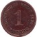 Монета 1 пфенниг. 1898 год (A), Германская империя.