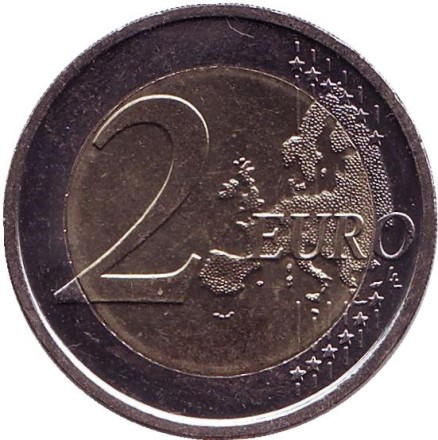 Монета 2 евро. 2011 год, Бельгия. 100-летие Международного женского дня.