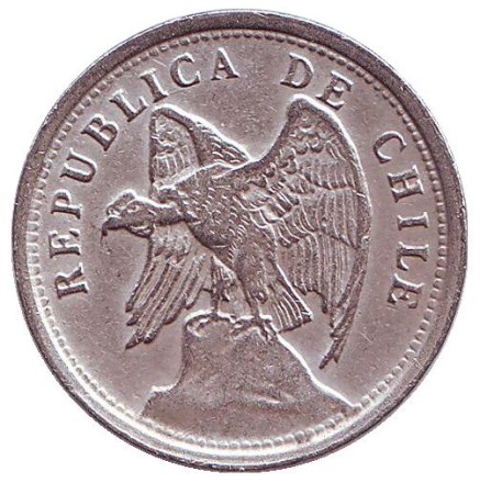 Монета 20 сентаво. 1925 год, Чили.