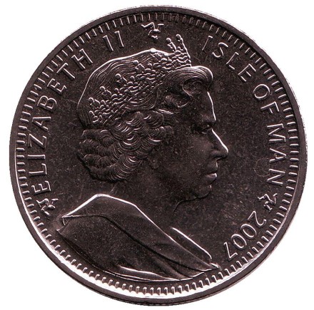 Монета 1 крона. 2007 год, Остров Мэн. Рэгдолл. Кошки. Монета 1 крона. 2007 год, Остров Мэн. Рэгдолл. Кошки.