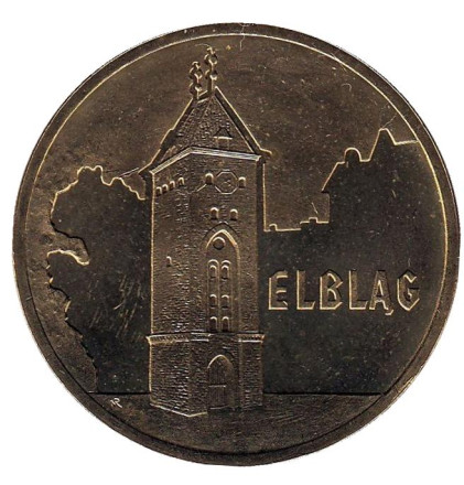 Монета 2 злотых, 2006 год, Польша. Эльблонг.