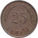 Монета 25 пенни. 1937 год, Финляндия.