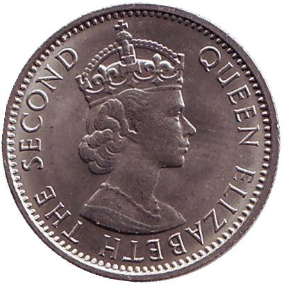 Монета 1/4 рупии. 1971 год, Маврикий. UNC. Монета 1/4 рупии. 1971 год, Маврикий. UNC.