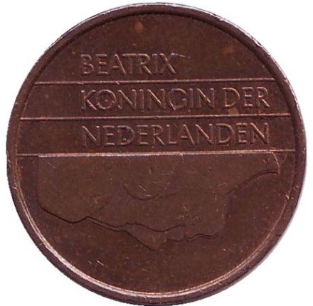 Монета 5 центов. 1992 год, Нидерланды.
