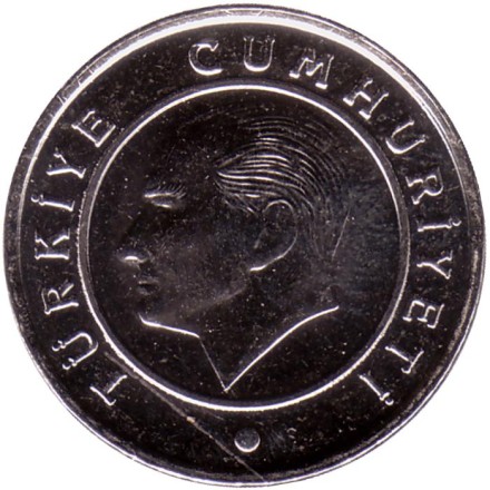 Монета 25 курушей. 2022 год, Турция. Монета 25 курушей. 2022 год, Турция.