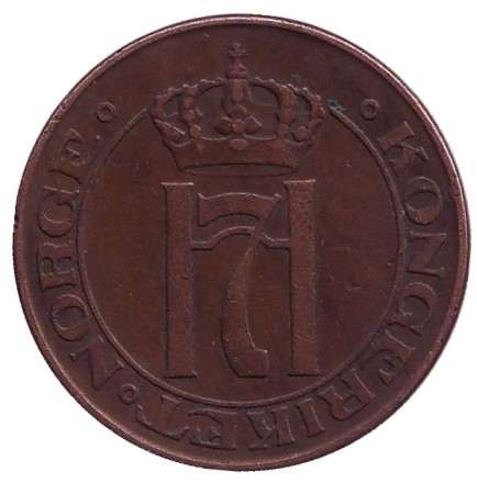 Монета 5 эре. 1916 год, Норвегия.