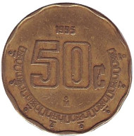 Монета 50 сентаво. 1995 год, Мексика. Монета 50 сентаво. 1995 год, Мексика.
