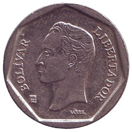 Монета 20 боливаров. 2000 год, Венесуэла. Монета 20 боливаров. 2000 год, Венесуэла.