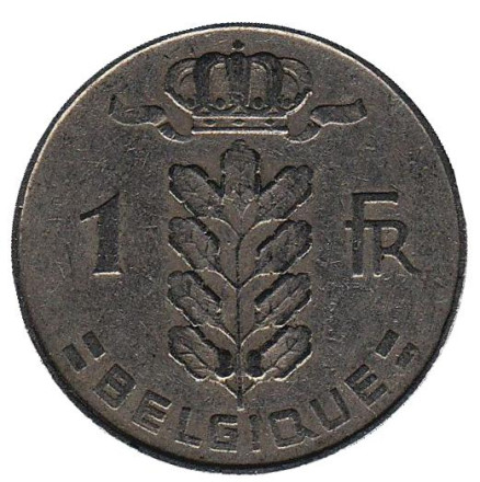 Монета 1 франк. 1950 год, Бельгия. (Belgique)