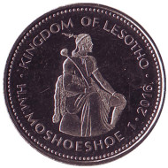 Монета 1 лоти. 2016 год, Лесото. Мошеш I - король Лесото.