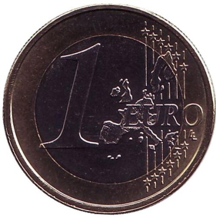 Монета 1 евро. 2002 год, Люксембург. Монета 1 евро. 2002 год, Люксембург.