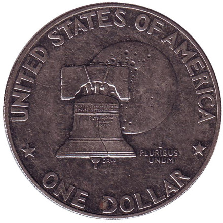 Монета 1 доллар, 1976 год, США. (S) Дуайт Эйзенхауэр ("лунный доллар").