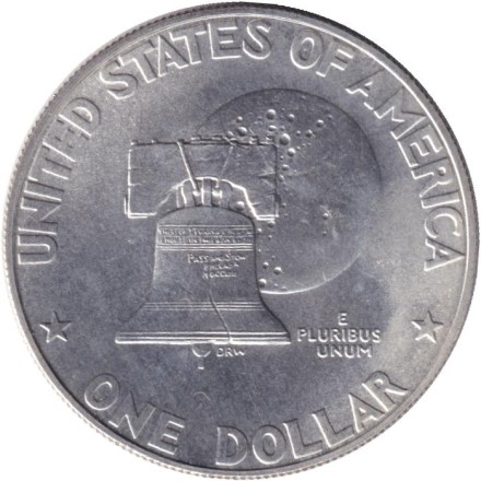 Монета 1 доллар. 1976 год (S). США. Серебро. 200 лет независимости США. Монета 1 доллар. 1976 год (S). США. Серебро. 200 лет независимости США.