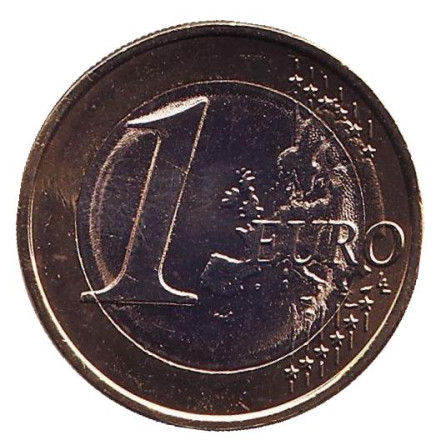 Монета 1 евро. 2007 год, Греция. Сова. Монета 1 евро. 2007 год, Греция. Сова.