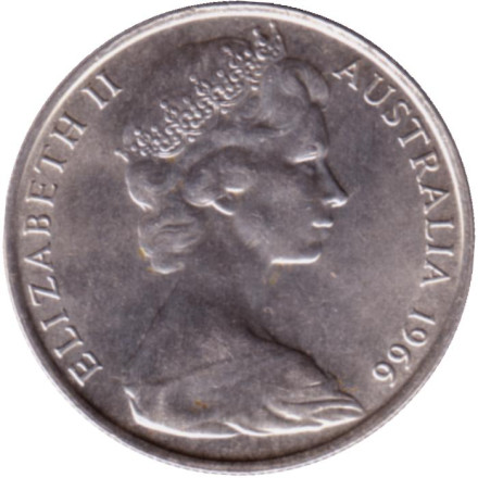 Монета 50 центов. 1966 год, Австралия.