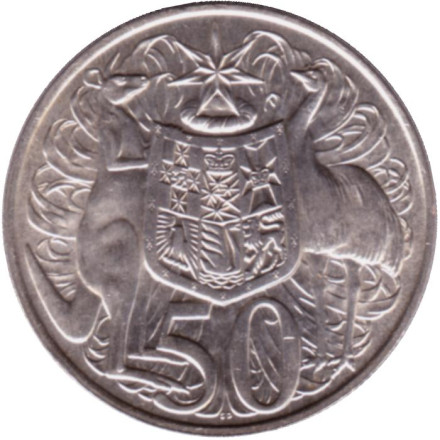 Монета 50 центов. 1966 год, Австралия. Монета 50 центов. 1966 год, Австралия.