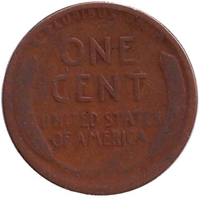 Монета 1 цент. 1922 год (D), США. Линкольн. Монета 1 цент. 1922 год (D), США. Линкольн.