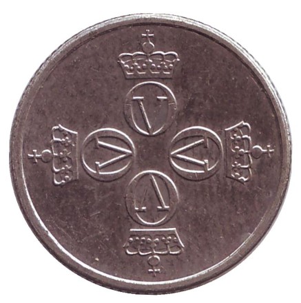 Монета 25 эре. 1982 год, Норвегия. Монета 25 эре. 1982 год, Норвегия.