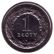 Монета 1 злотый. 2014 год, Польша. Монета 1 злотый. 2014 год, Польша.