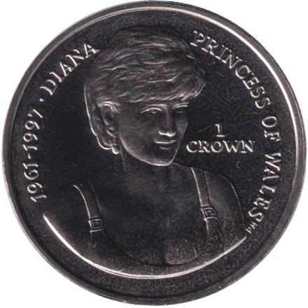 Монета 1 крона, 2007 год, Фолклендские острова. 10 лет со дня смерти Принцессы Дианы.