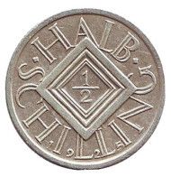 Монета 1/2 шиллинга. 1925 год, Австрия. Монета 1/2 шиллинга. 1925 год, Австрия.