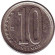 Монета 10 сентимо. 2009 год, Венесуэла. Монета 10 сентимо. 2009 год, Венесуэла.