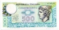 Банкнота 500 лир. 1974 год, Италия. Банкнота 500 лир. 1974 год, Италия.