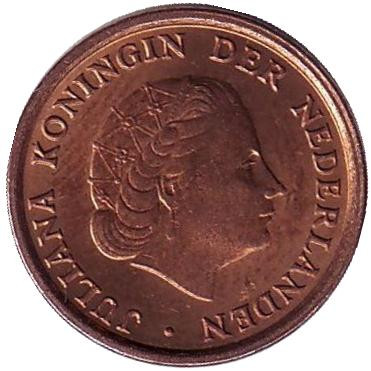 Монета 1 цент. 1979 год, Нидерланды. 