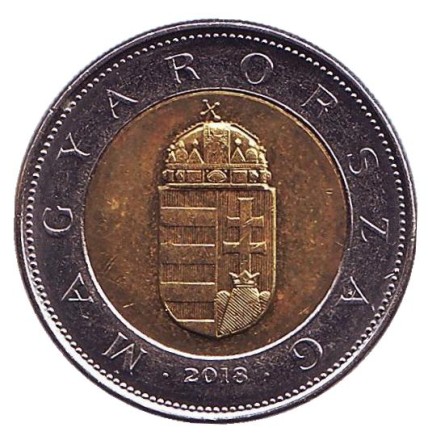 Монета 100 форинтов. 2018 год, Венгрия.