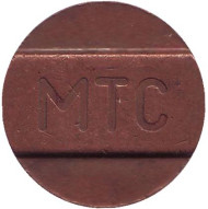 Телефонный жетон "МТС". (Вар. II). Крупный шрифт. Телефонный жетон "МТС". (Вар. II). Крупный шрифт.