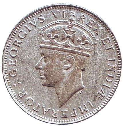 Монета 1 шиллинг. 1944 год, Британская Восточная Африка. Лев. (SA).